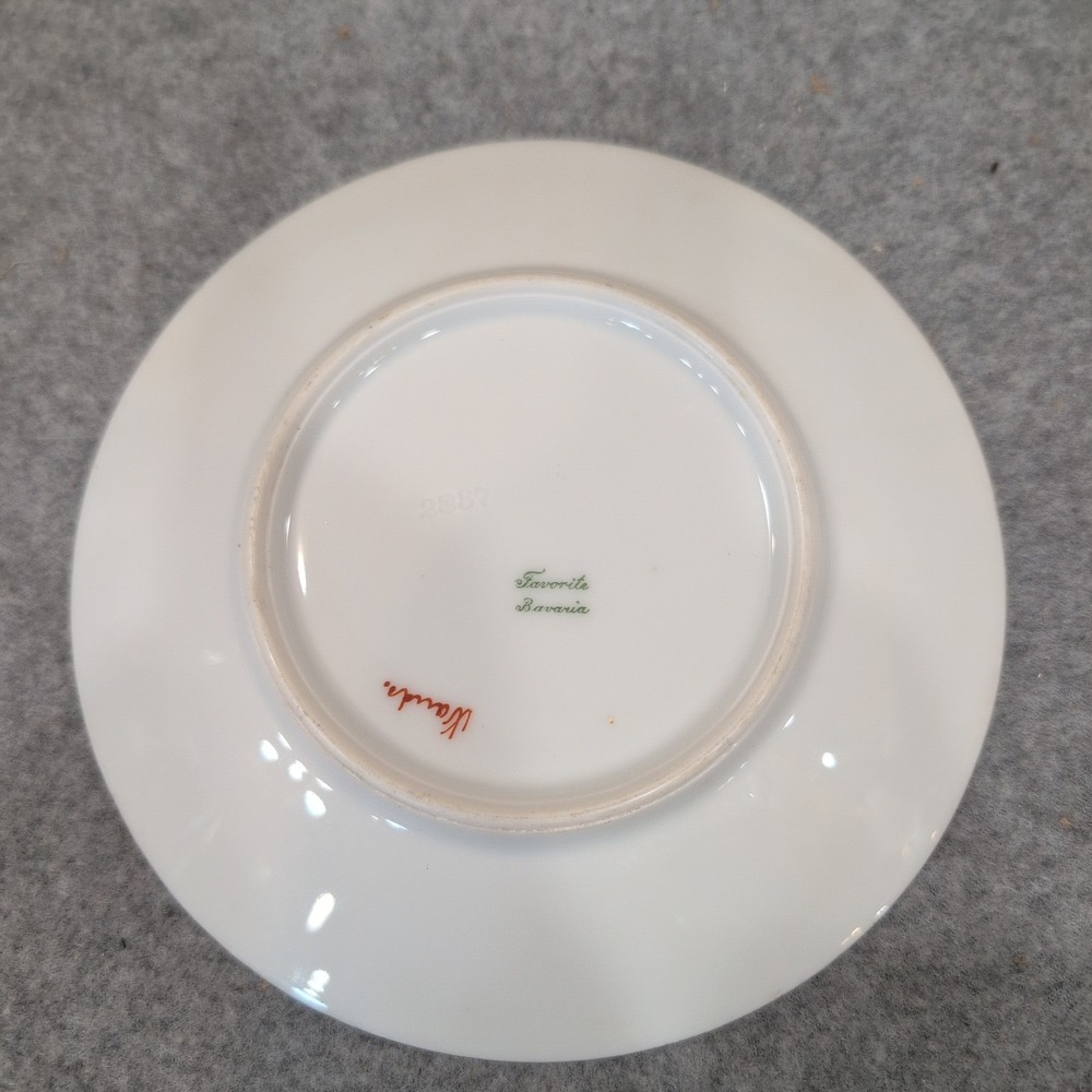 Favorite Bavaria Hand Painted Yellow Floral Porcelain Plate Artist Signed Wanda - Picture 4 of 6
